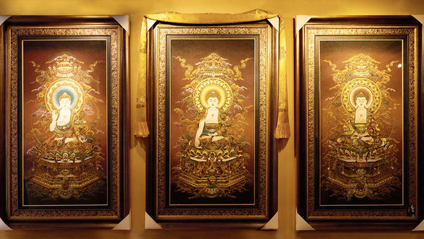 The Three Realms of Buddha in Gold Wire and Enamel: An Appreciation of a Cloisonné Thangka Masterpiece Featuring the Buddhas of the Three Periods