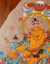 Yellow  Dzambala Bodhi leaf Thangka/  Pictrue Frame/ Tabletop Decor/ Desk Decor/ Decor/ Wall