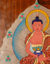 Amitabha Buddha Bodhi Leaf Thangka Pictrue Frame/ Tabletop Decor/ Desk Decor/ Decor/ Wall Art