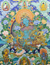 Green Tara Thangka Art