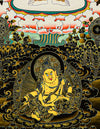 Thousand-Armed Thousand-Eyed Chenrezig Buddha Black-Gold Thangka Art