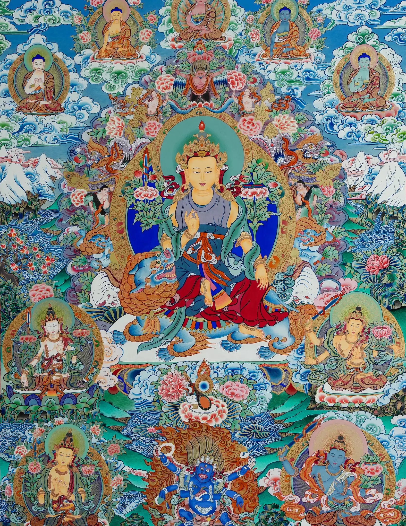 Manjushri Buddha Thangka Art