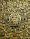 Jambhala Black-Gold Thangka Art