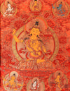 Manjushri Buddha Red Thangka Art