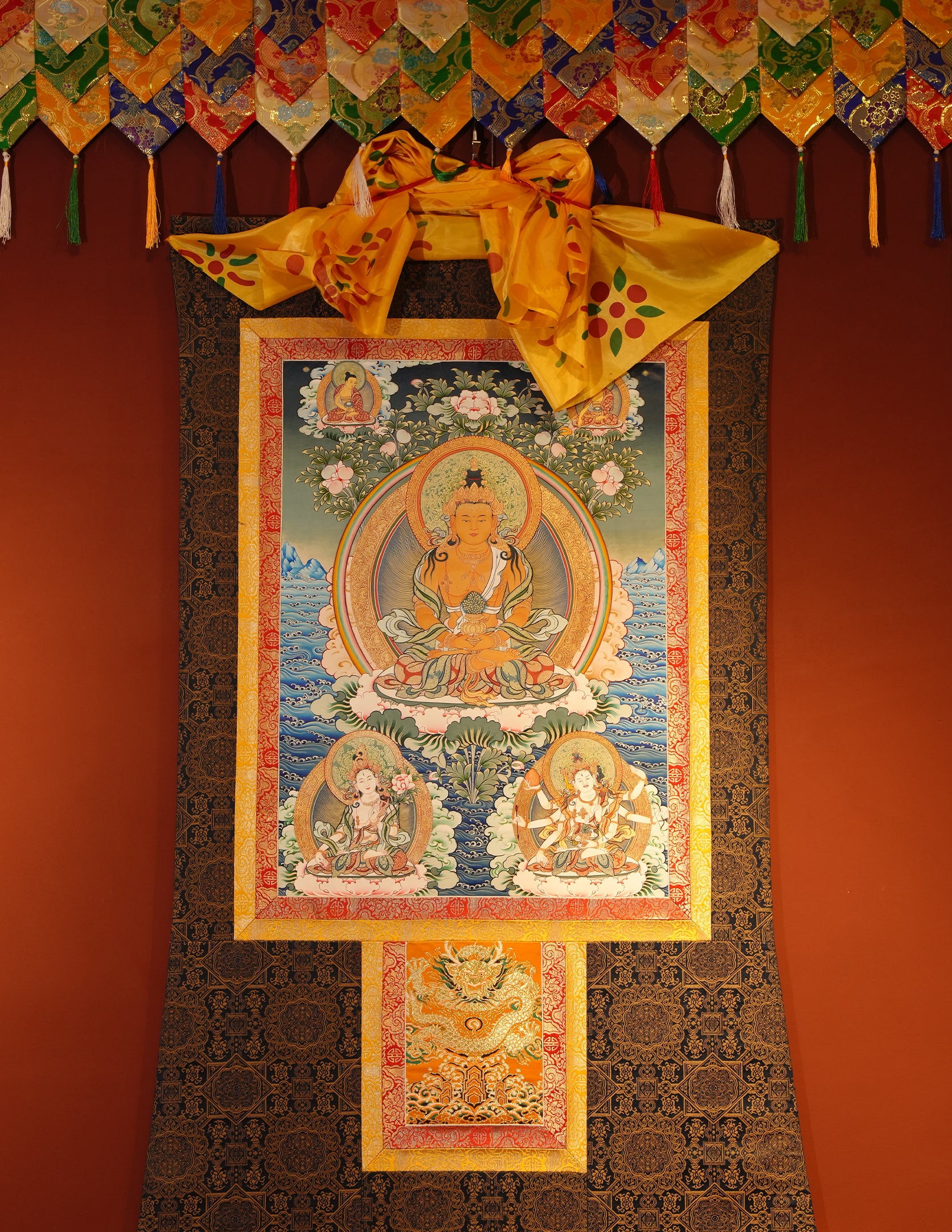 Five Deities of Longevity Thangka Art