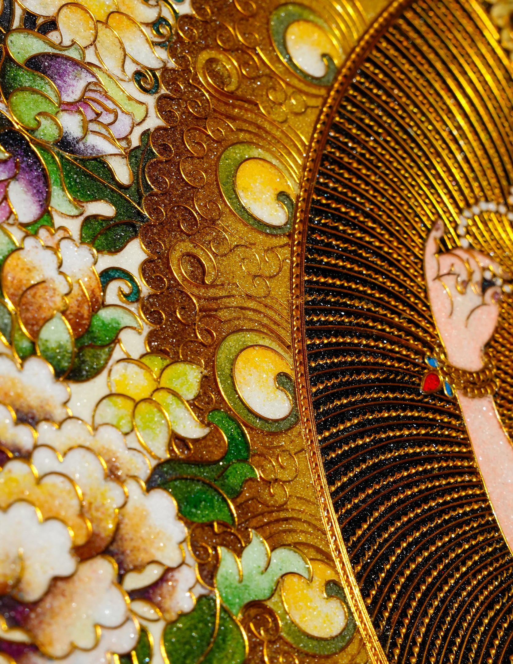 Chenrezig Buddha Filligree Thangka/ Wall hangings/ Desktop decorations/ Decor/ picture frame/ Wall Art/ Art Piece