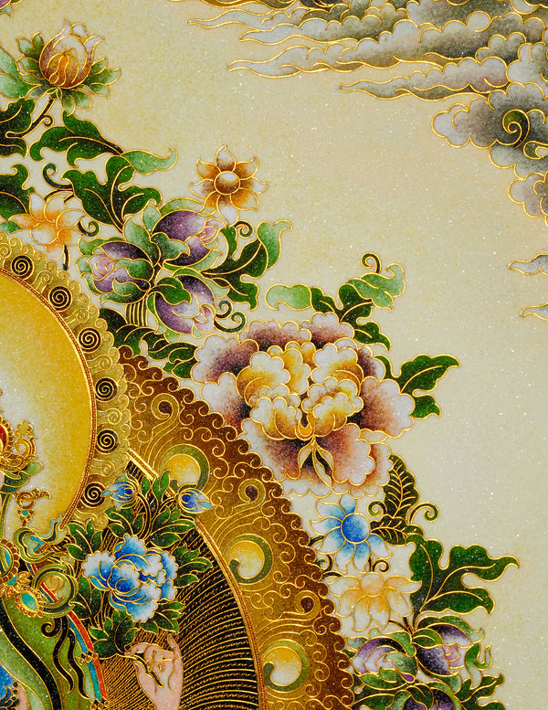 Chenrezig Buddha Filligree Thangka/ Wall hangings/ Desktop decorations/ Decor/ picture frame/ Wall Art/ Art Piece