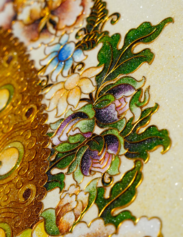 Chenrezig Buddha Filligree Thangka/ Wall hangings/ Desktop decorations/ Decor/ picture frame/ Wall Art/ Art Piece