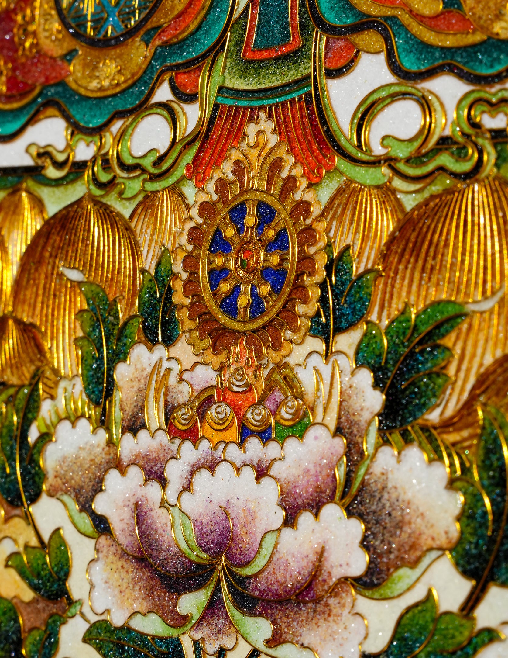 Chenrezig Buddha Filligree Thangka/ Wall hangings/ Desktop decorations/ Decor/ picture frame/ Wall Art/ Art Piece