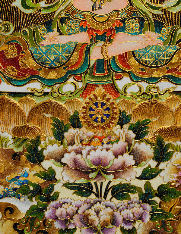 Chenrezig Buddha Filligree Thangka/ Wall hangings/ Desktop decorations/ Decor/ picture frame/ Wall Art/ Art Piece