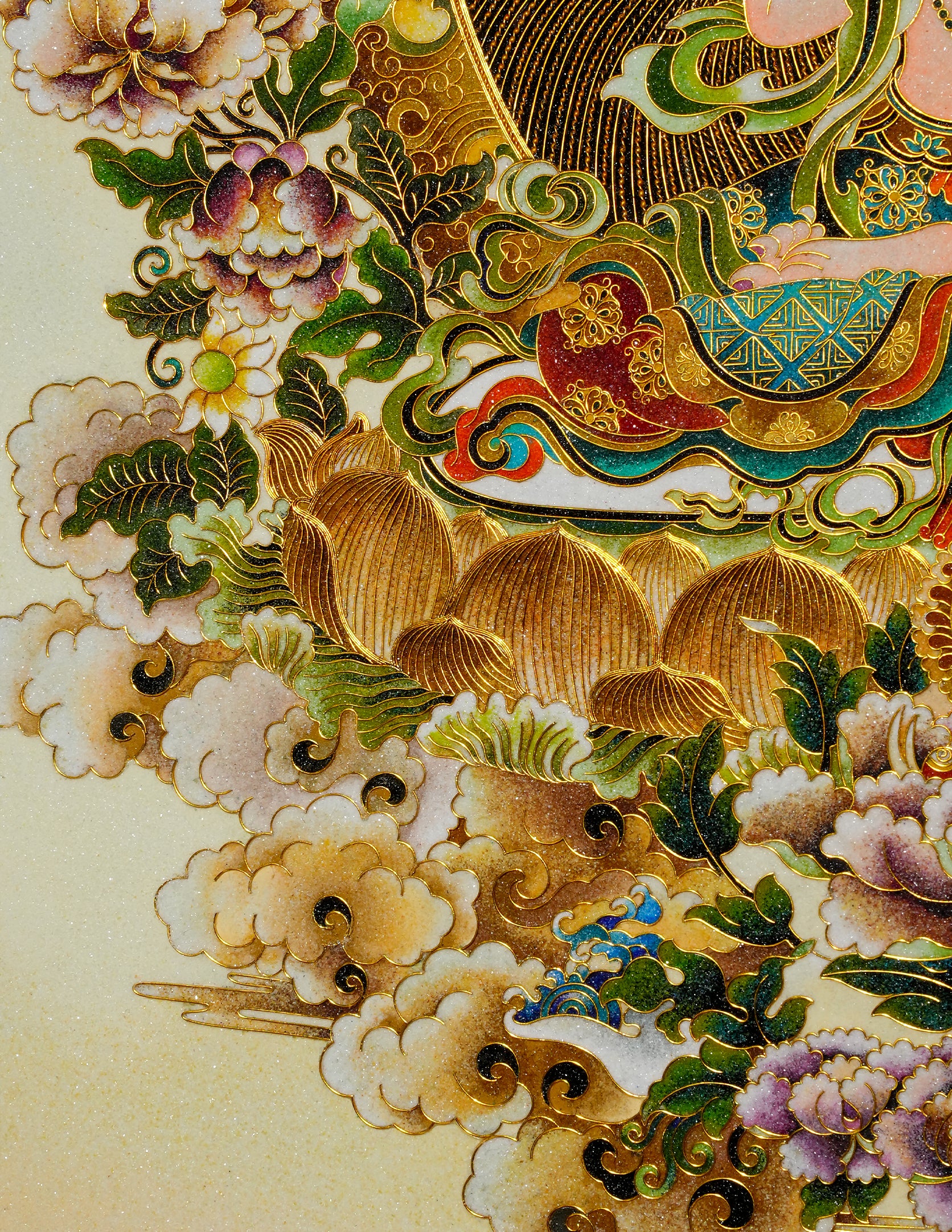 Chenrezig Buddha Filligree Thangka/ Wall hangings/ Desktop decorations/ Decor/ picture frame/ Wall Art/ Art Piece