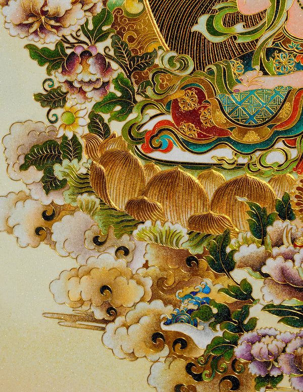 Chenrezig Buddha Filligree Thangka/ Wall hangings/ Desktop decorations/ Decor/ picture frame/ Wall Art/ Art Piece