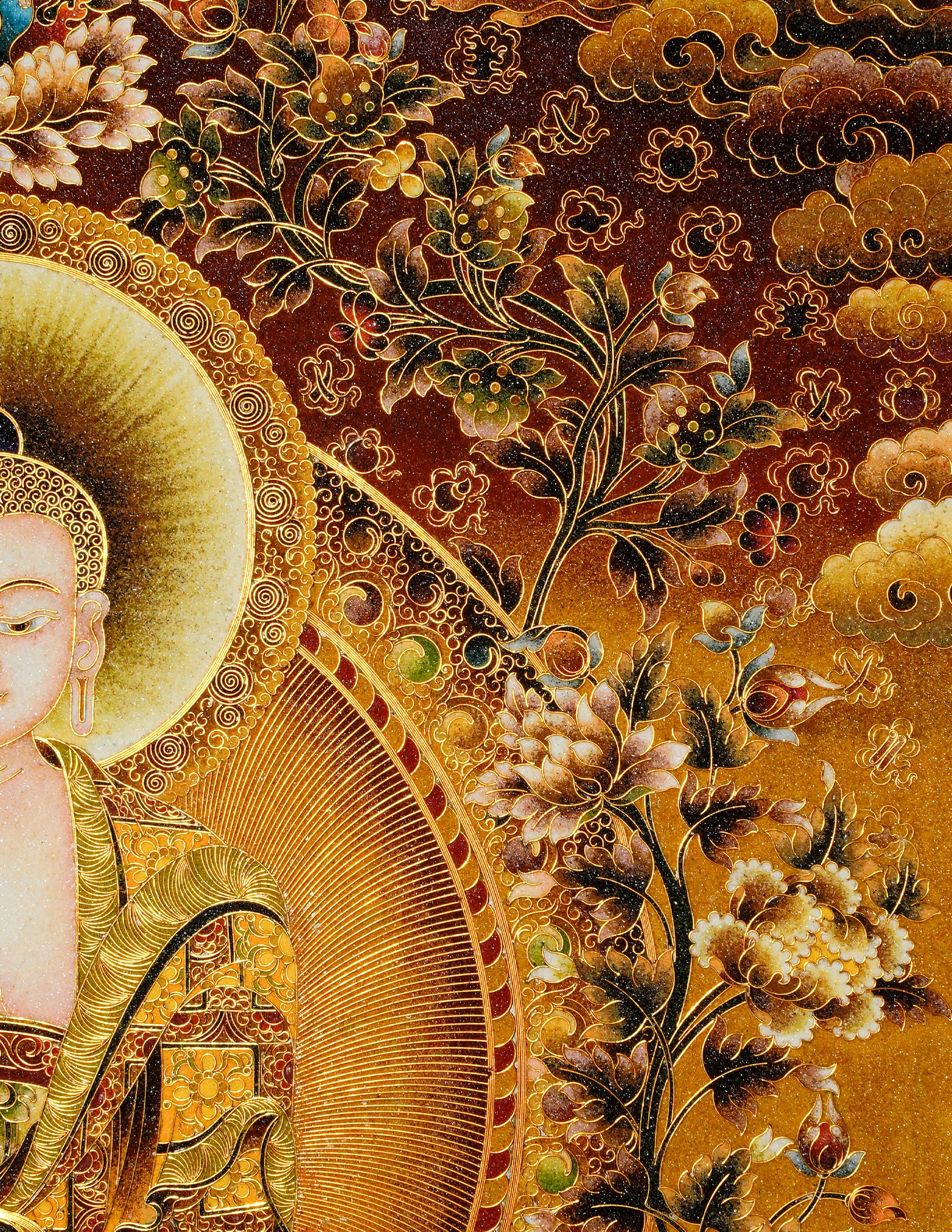 Amitabha Buddha Filligree Thangka/ Wall hangings/ Desktop decorations/ Decor/ picture frame/ Wall Art/ Art Piece