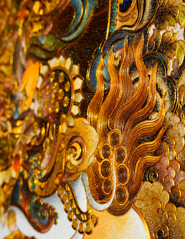 Jambhala Filligree Thangka/ Wall hangings/ Desktop decorations/ Decor/ picture frame/ Wall Art/ Art Piece