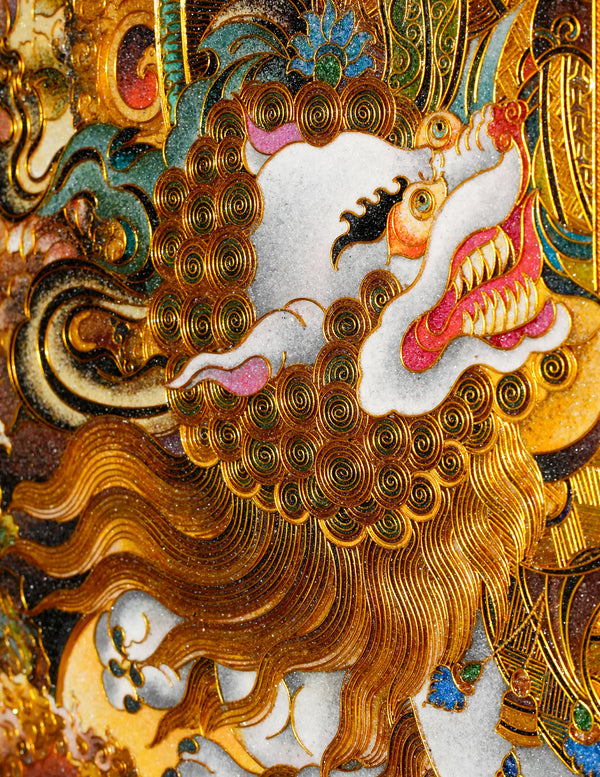 Jambhala Filligree Thangka/ Wall hangings/ Desktop decorations/ Decor/ picture frame/ Wall Art/ Art Piece