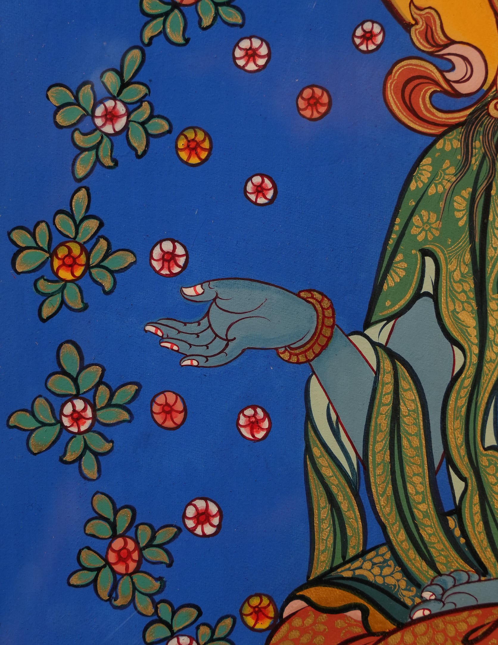 Mahasthamaprapta Buddha thangka Pictrue Frame/ Tabletop Decor/ Desk Decor/ Decor/ Wall Art