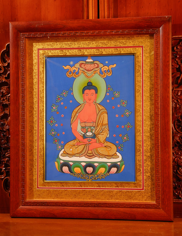 Amitabha Buddha Thangka/ Pictrue Frame/ Tabletop Decor/ Desk Decor/ Decor/ Wall Art
