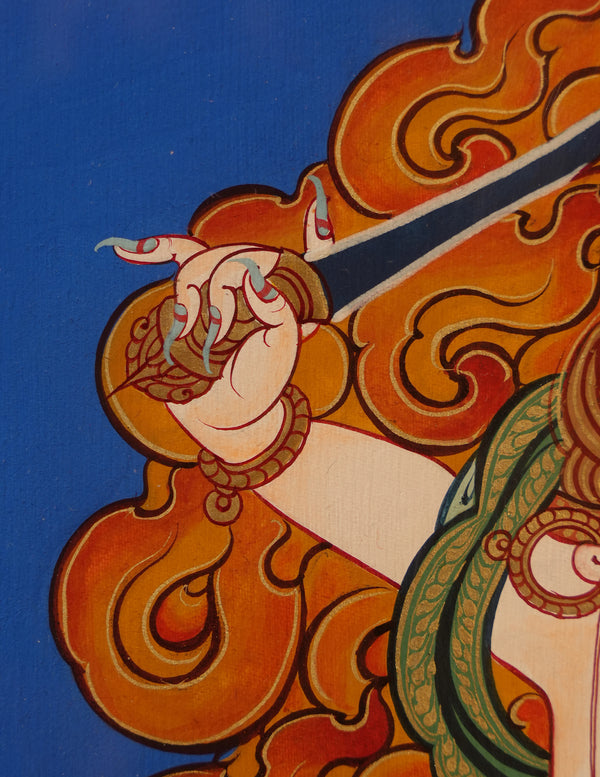 Mahakala thangka/ Pictrue Frame/ Tabletop Decor/ Desk Decor/ Decor/ Wall Art TM030001