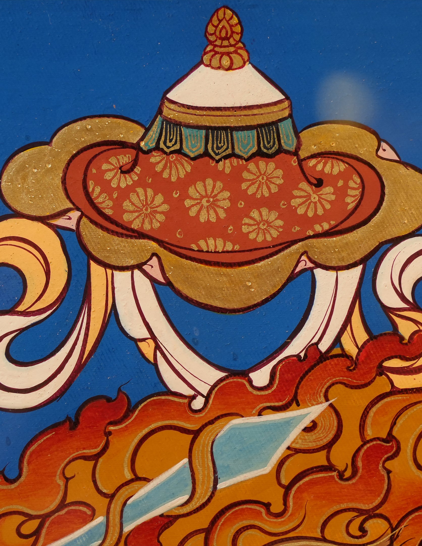 Mahakala thangka/ Pictrue Frame/ Tabletop Decor/ Desk Decor/ Decor/ Wall Art TM030002