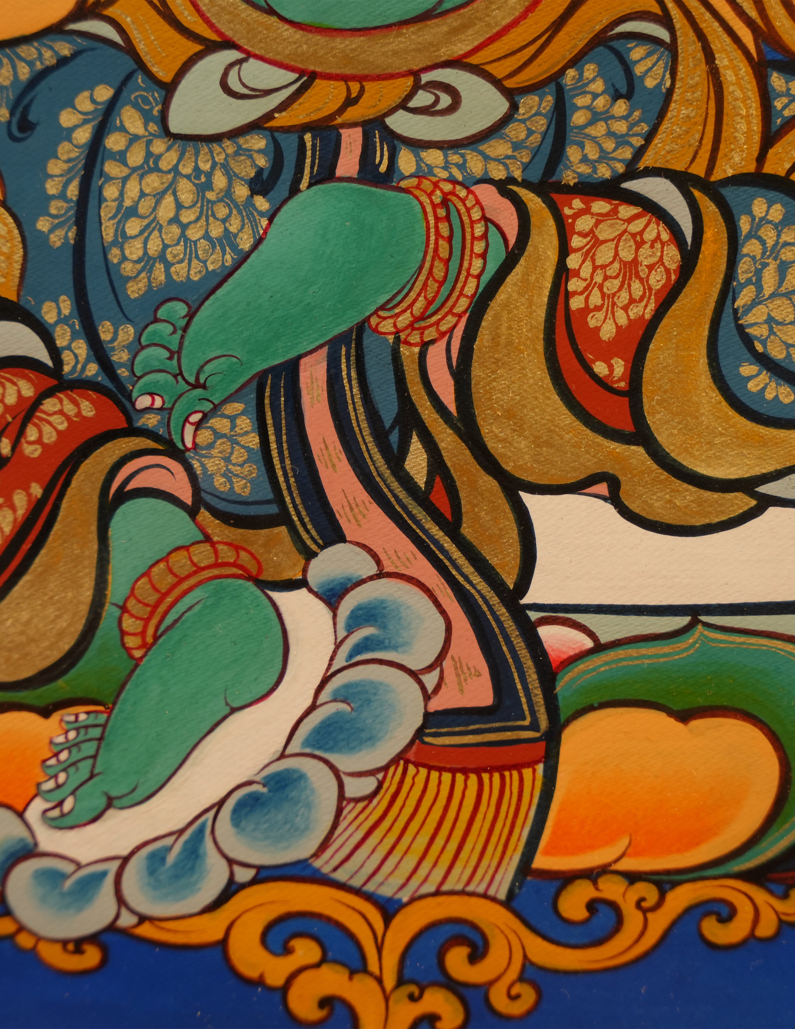 Green Tara  Thangka Pictrue Frame/ Tabletop Decor/ Desk Decor/ Decor/ Wall Art