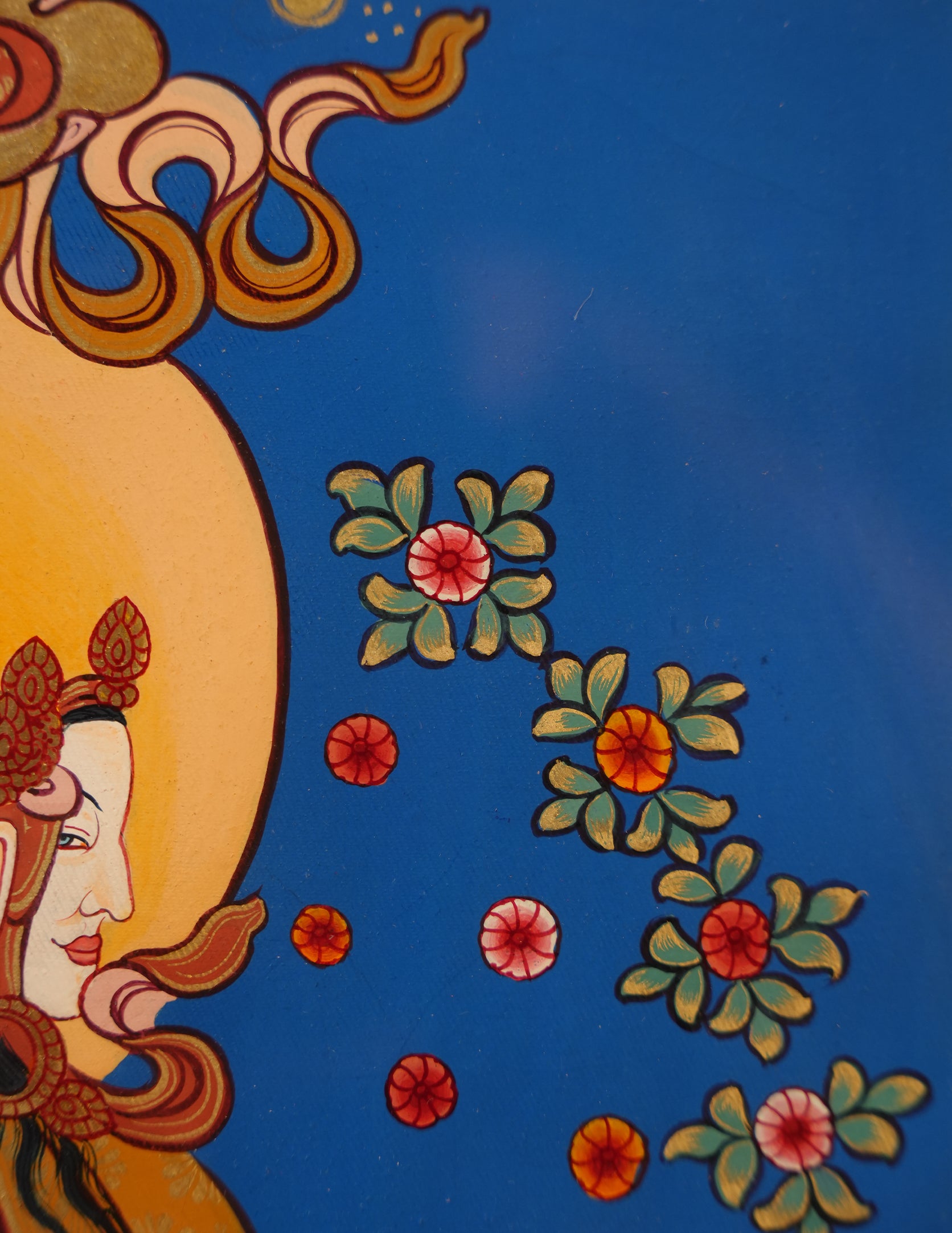 Mahavairocana Buddha thangka Pictrue Frame/ Tabletop Decor/ Desk Decor/ Decor/ Wall Art