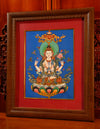 Chenrezig Buddha Thangka Pictrue Frame/ Tabletop Decor/ Desk Decor/ Decor/ Wall Art