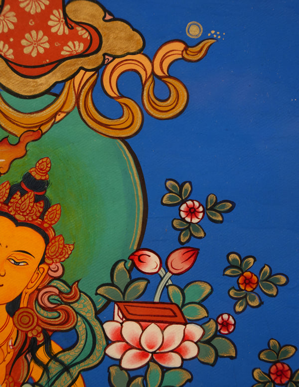 Manjushri  Buddha Thangka Pictrue Frame/ Tabletop Decor/ Desk Decor/ Decor/ Wall Art