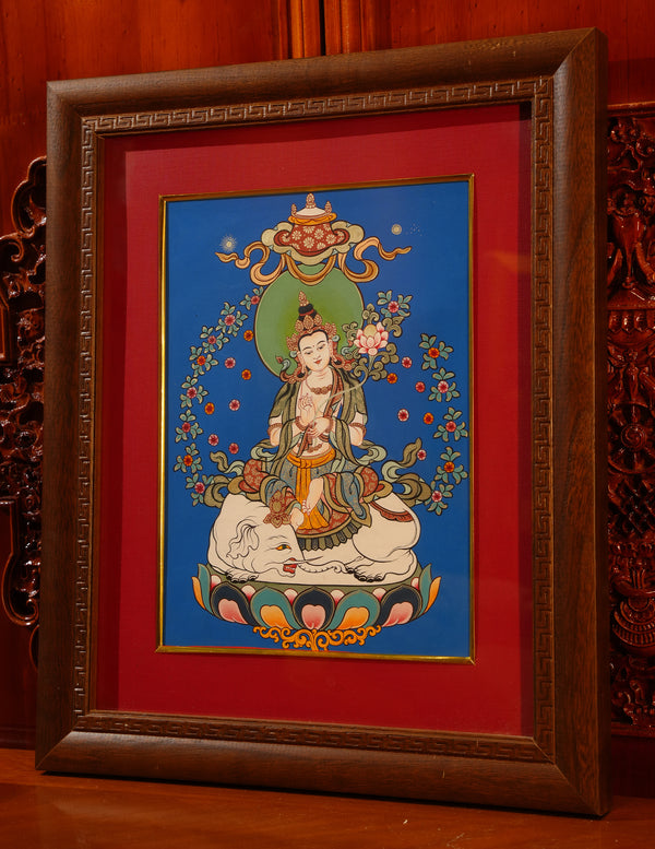 Samantabhadra buddha Thangka Pictrue Frame/ Tabletop Decor/ Desk Decor/ Decor/ Wall Art