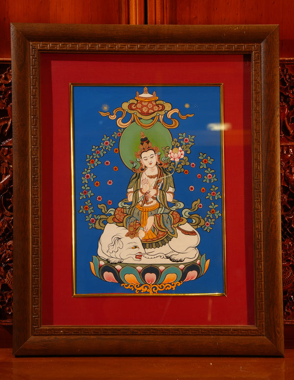 Samantabhadra buddha Thangka Pictrue Frame/ Tabletop Decor/ Desk Decor/ Decor/ Wall Art