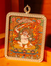 Mahakala thangka/ Pendant/ Locket/ Necklace/ Portable/ GauBOX/ Buddha amulet/ Carry-on/ Travel friendly TS050004