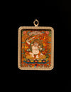 Mahakala thangka/ Pendant/ Locket/ Necklace/ Portable/ GauBOX/ Buddha amulet/ Carry-on/ Travel friendly TS050004