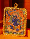 Mahakala thangka/ Pendant/ Locket/ Necklace/ Portable/ GauBOX/ Buddha amulet/ Carry-on/ Travel friendly TS050006