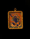 Mahakala thangka/ Pendant/ Locket/ Necklace/ Portable/ GauBOX/ Buddha amulet/ Carry-on/ Travel friendly TS050006