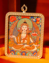 Mahasthamaprapta Buddha thangka Pendant/ Locket/ Necklace/ Portable/ GauBOX/ Buddha amulet/ Carry-on/ Travel friendly TS090009