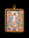 Akasagarbha buddha Bodhi leaf Thangka Pendant/ Locket/ Necklace/ Portable/ GauBOX/ Buddha amulet/ Carry-on/ Travel friendly