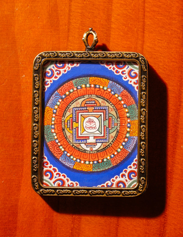 Mandala Thangka Pendant/ Locket/ Necklace/ Portable/ GauBOX/ Buddha amulet/ Carry-on/ Travel friendly
