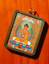 Amitabha Buddha Thangka/ Pendant/ Locket/ Necklace/ Portable/ GauBOX/ Buddha amulet/ Carry-on/ Travel friendly