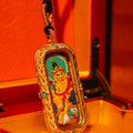 Yellow Dzambala TsaTsa Thangka Pendant