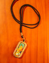 Yellow Dzambala Thangka Pendant/ Locket/ Necklace/ Portable/ GauBOX/ Buddha amulet/ Carry-on/ Travel friendly