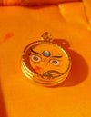 Yellow Dzambala Buddha Eye Thangka Pendant/ Locket/ Necklace/ Portable/ Gau BOX/ Carry-on/ Travel Friendly