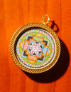 Om Mantra Mandala Thangka Pendant/ Locket/ Necklace/ Portable/ GauBOX/ Buddha amulet/ Carry-on/ Travel friendly TXS030002