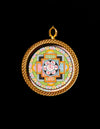 Om Mantra Mandala Thangka Pendant/ Locket/ Necklace/ Portable/ GauBOX/ Buddha amulet/ Carry-on/ Travel friendly TXS030002