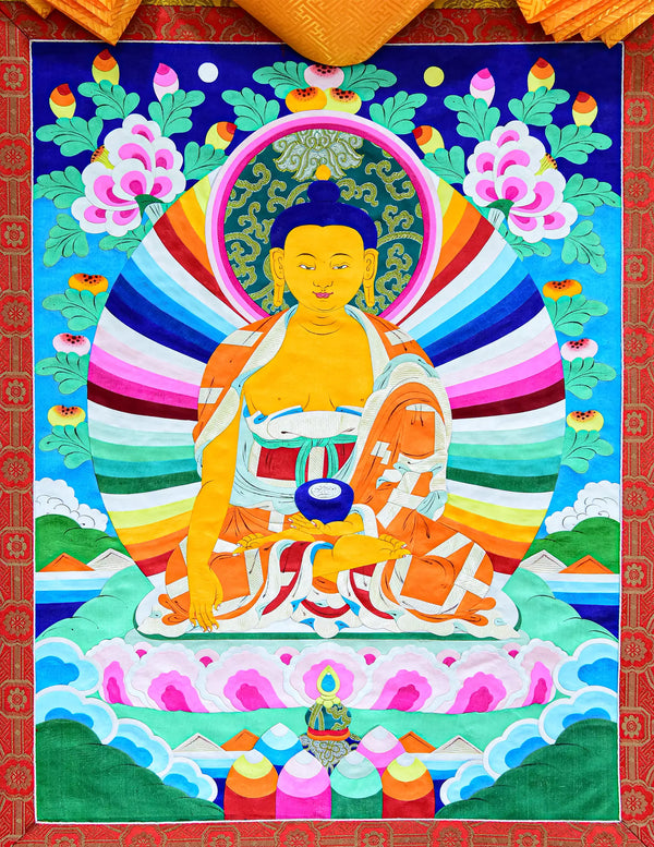 Sakyamuni Buddha Barbola Thangka