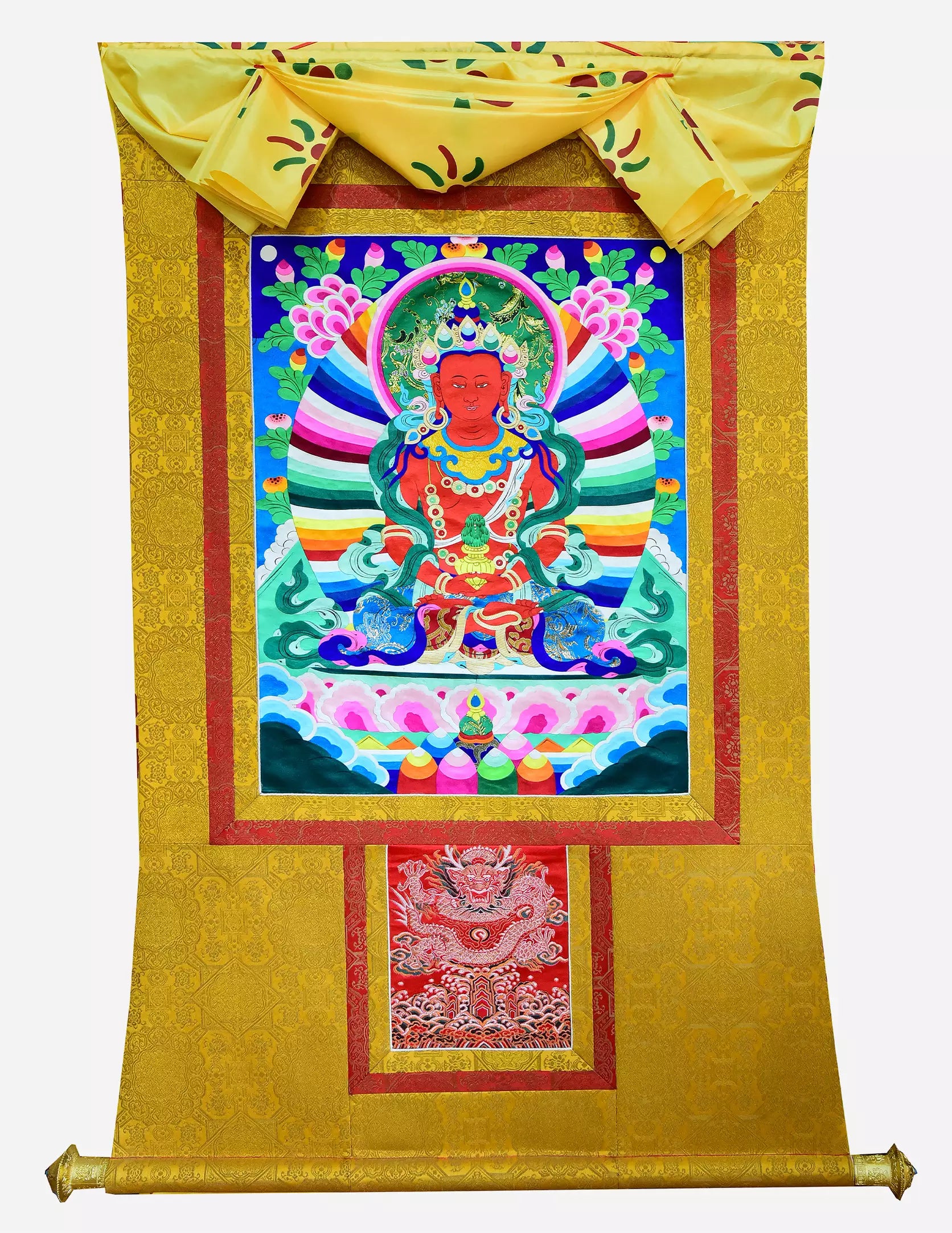 Amitayus Buddha Barbola Thangka