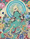 Green Tara Thangka Art