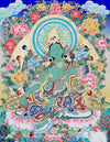 Green Tara Thangka Art