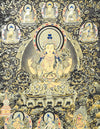 Chenrezig Buddha Black Thangka Art