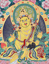 Yellow Dzambala Thangka Art