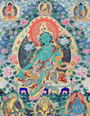 Green Tara Thangka Art
