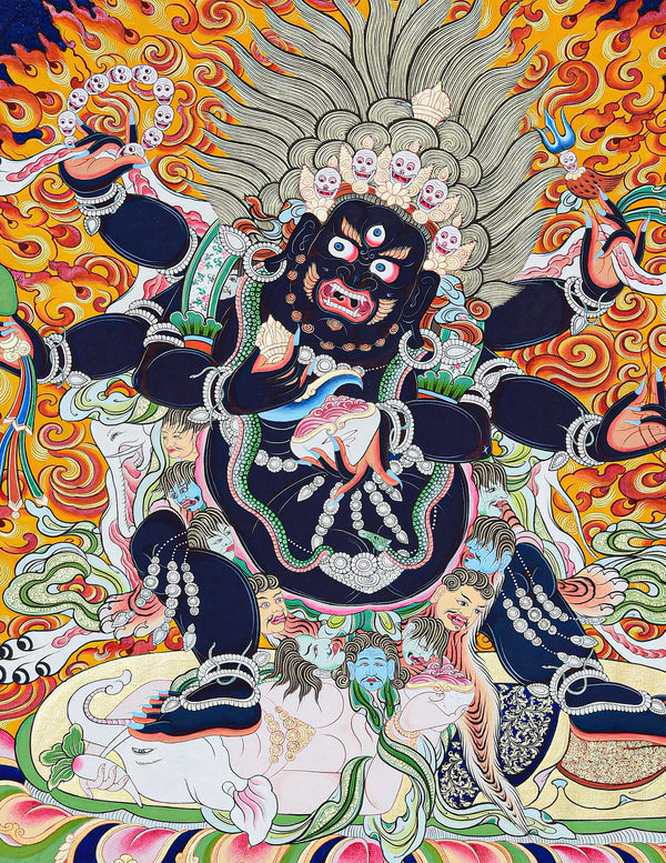 Six-Armed Mahakala Thangka Art